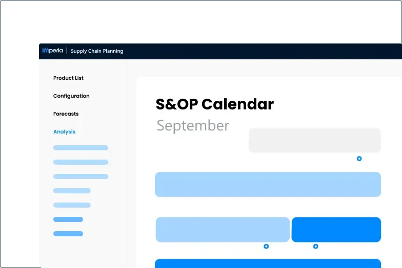 Calendar S&OP